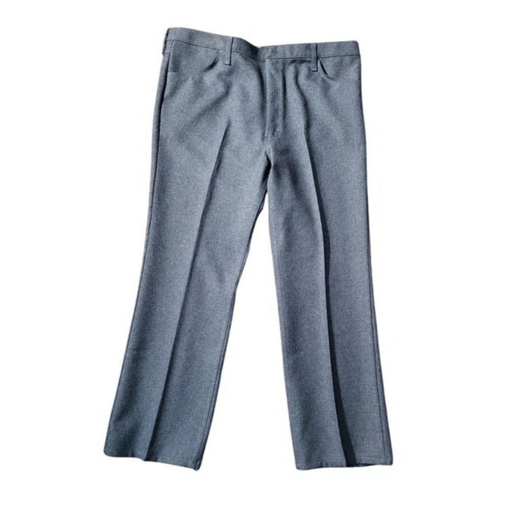 Vintage Wrangler Dress Pants Cowboy Blue Heathered Straight leg size 42x30
